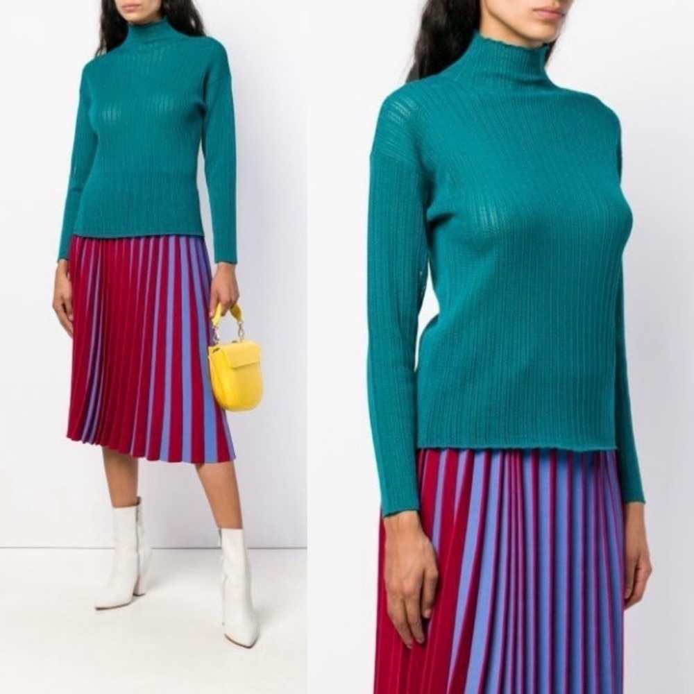 Molli Pointelle Knit Sweater Lightweight Italian Wool Folie Jumper Quiet Luxury